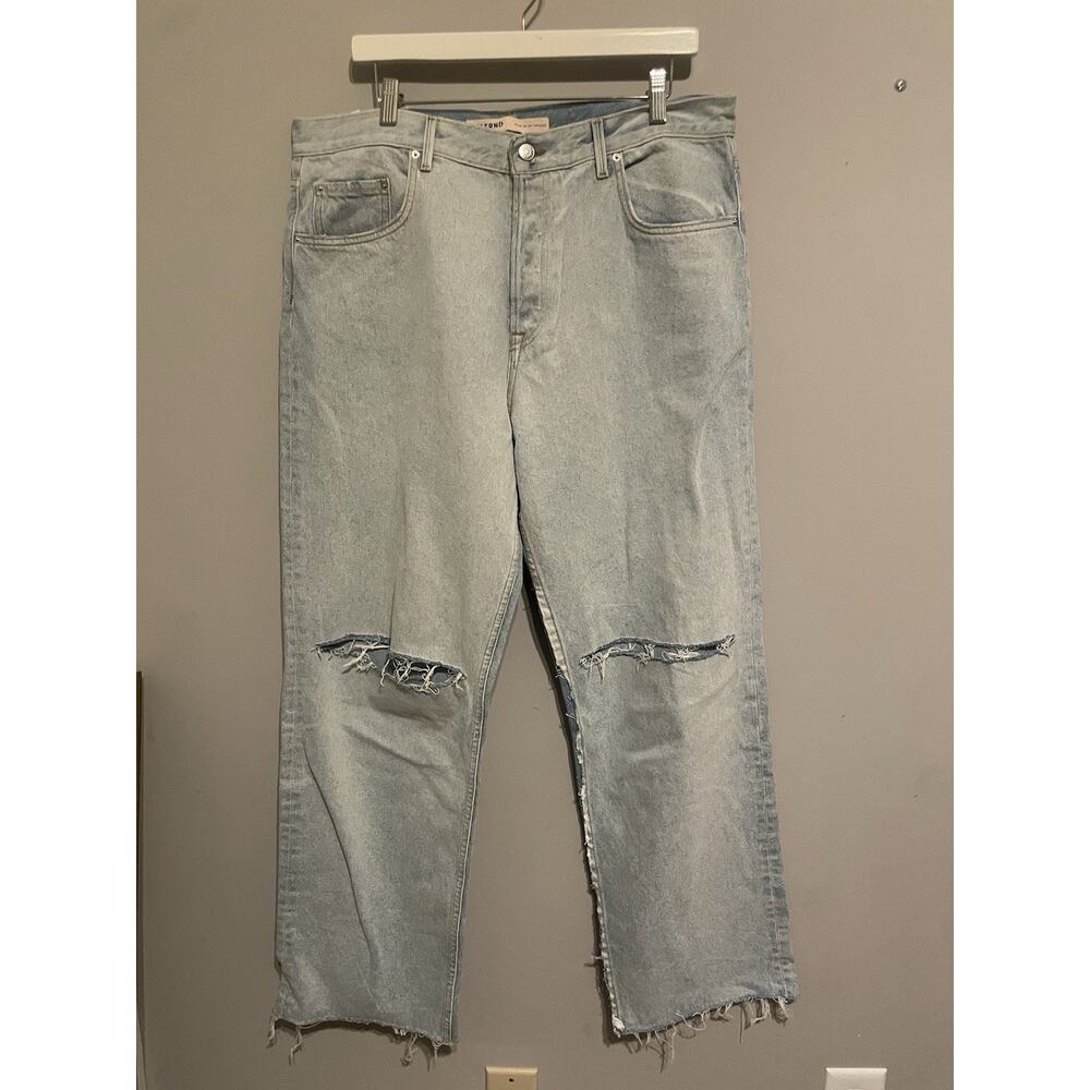 GRLFRND Bella‎ Low Rise Boyfriend Jeans Distressed Button Fly Echo Park Size 31